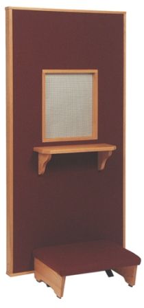 Confessional Kneeler Screen 32 W X19D X66H Red